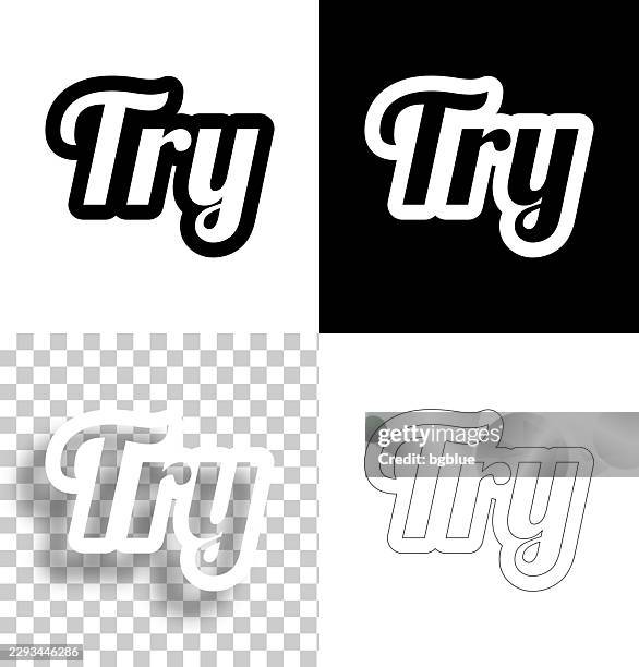 try - text for design. blank, white and black backgrounds - line text - try something stock illustrations