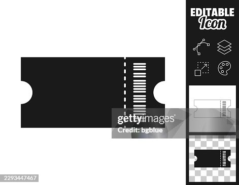 Ticket with barcode. Icon for design. Easily editable Ticket with barcode. Icon for design. Easily editable