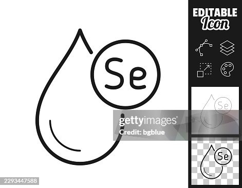 Selenium liquid drops. Icon for design. Easily editable Selenium liquid drops. Icon for design. Easily editable