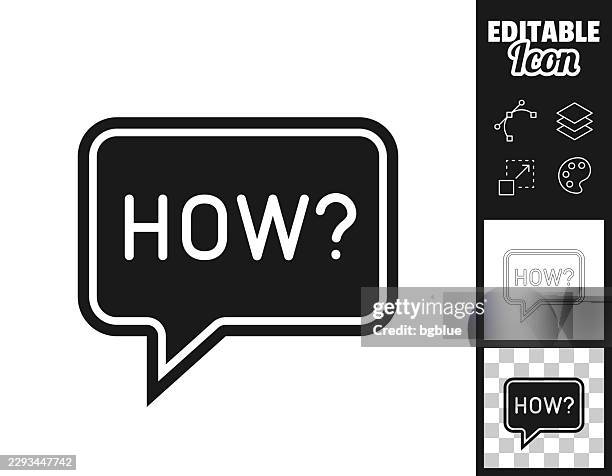 how speech bubble. icon for design. easily editable - text box vector stock illustrations