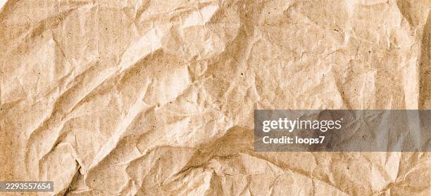crumpled brown kraft paper texture background - smooth concrete texture stock illustrations