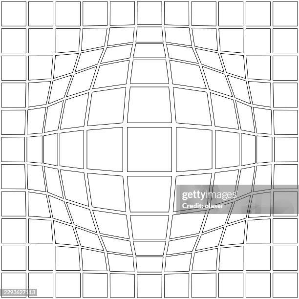 white background with a warped gray grid forming a subtle spherical distortion, creating a clean geometric pattern with a minimal modern look. - website wireframes stock illustrations