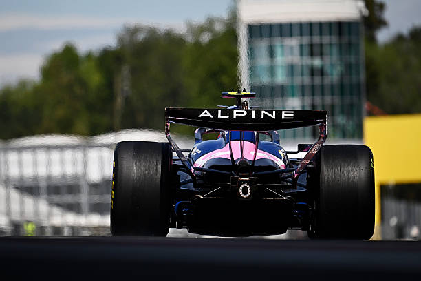 Franco Colapinto of Argentina driving the Alpine F1 A526 Mercedes on track during final practice ahead of the F1 Grand Prix of Italy at Autodromo...