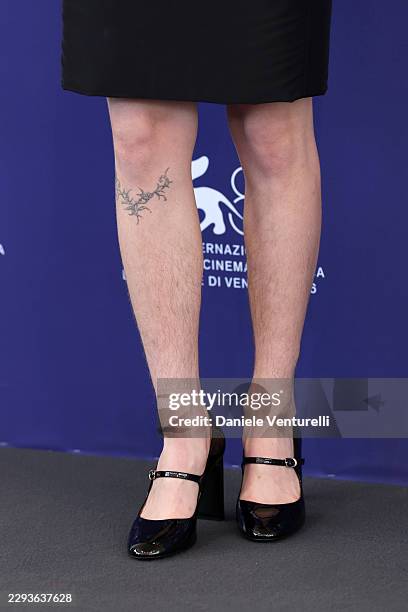 Phoebe Bridgers, shoe detail, attends the "Primetime" Photocall during the 83rd Venice International Film Festival at Palazzo del Casino on September...