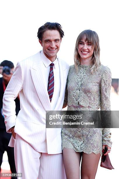 Robert Pattinson and Suki Waterhouse attend the "Primetime" Screening during the 83rd Venice International Film Festival at Sala Grande on September...