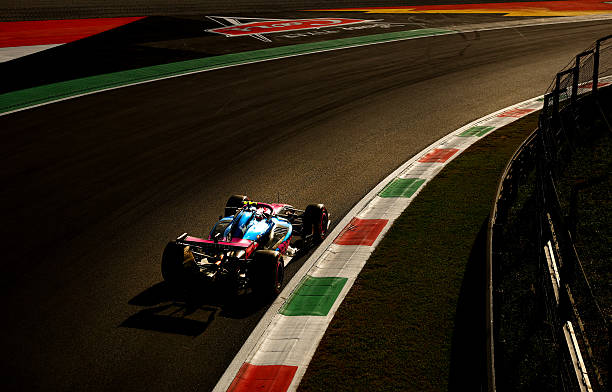 Franco Colapinto of Argentina driving the Alpine F1 A526 Mercedes on track during qualifying ahead of the F1 Grand Prix of Italy at Autodromo...