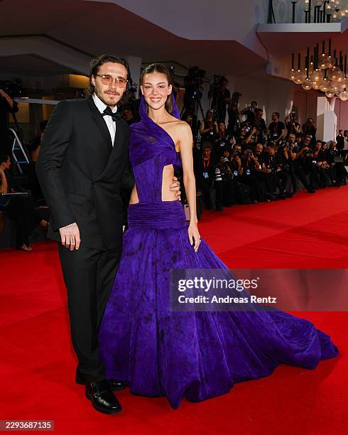 Brooklyn Beckham and Nicola Peltz attend the Kinéo Award Red Carpet during the 83rd Venice International Film Festival at Sala Grande on September...