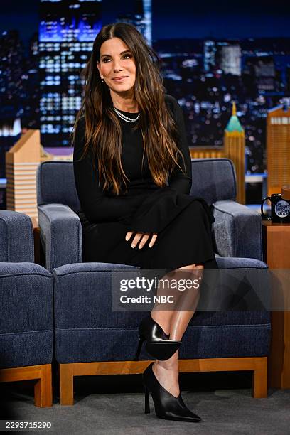 Episode 2336 -- Pictured: Actress & film producer Sandra Bullock during an interview on Tuesday, September 8, 2026 --