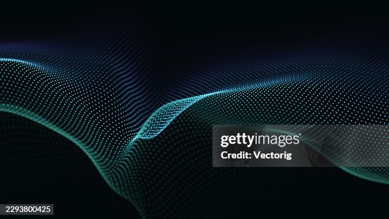 Digital Data Wave Banner With Text Space Digital Data Wave Banner With Text Space