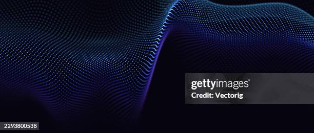 digital data wave banner with text space - linear accelerator stock illustrations