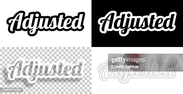 adjusted - text for design. blank, white and black backgrounds - line text - adaptable stock illustrations