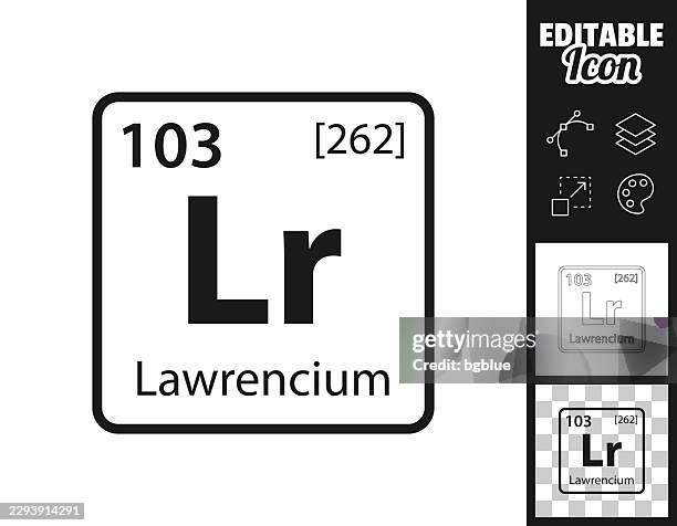 lr - lawrencium chemical element. icon for design. easily editable - science fair stock illustrations
