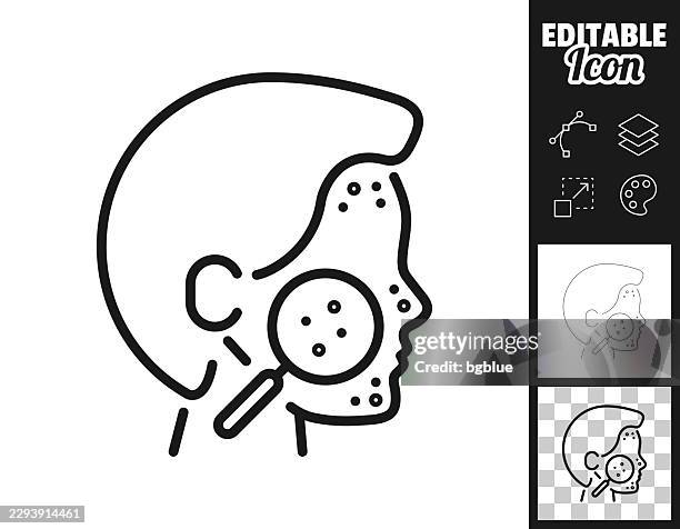 male acne exam. icon for design. easily editable - toner stock illustrations