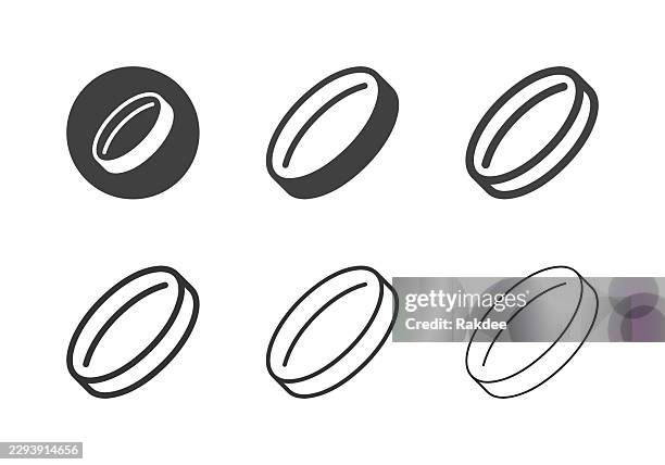 plain ring icons - multi series - gold ring flat stock illustrations