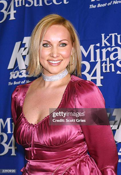 Amber backstage during "KTU's Miracle on 34th Street" hoilday concert at Madison Square Garden in New York City. December 18, 2002. Photo by Scott...