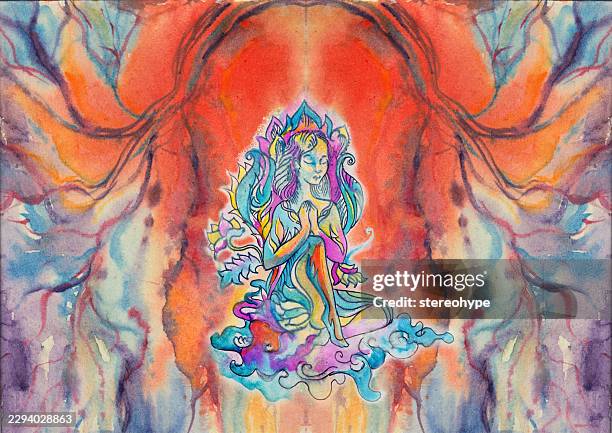 buddha princess - cloud native stock illustrations