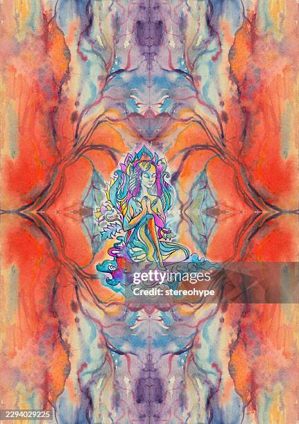buddha princess - cloud native stock illustrations