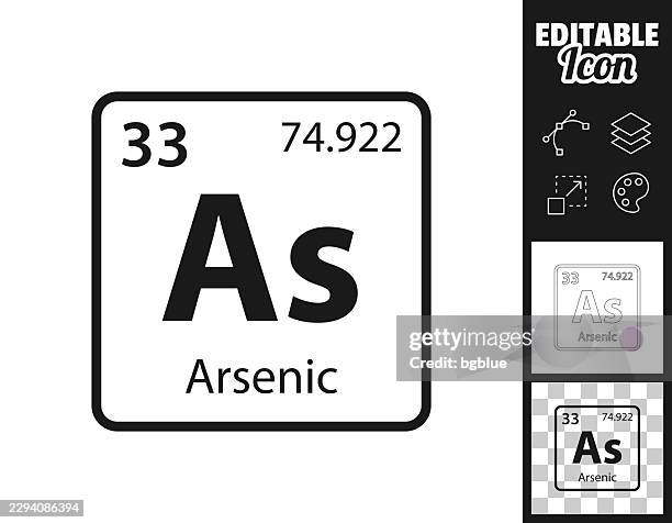 as - arsenic chemical element. icon for design. easily editable - hazardous substances stock illustrations