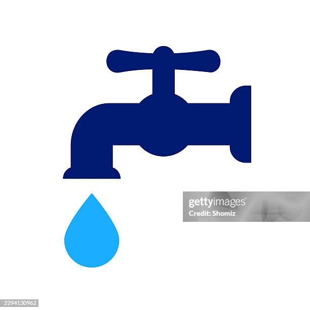 water faucet icon - faucet handle stock illustrations