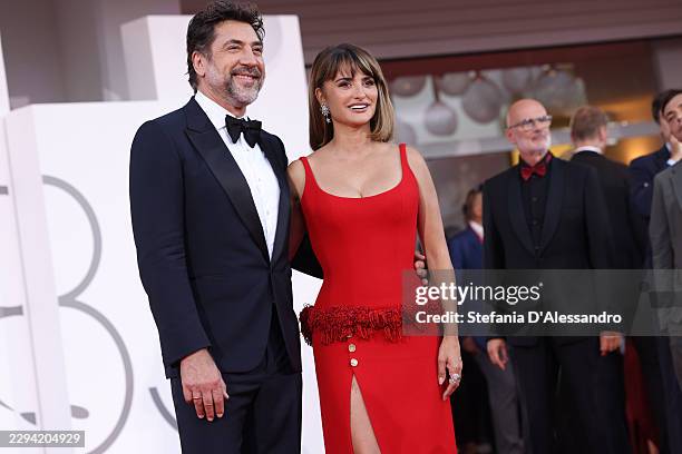 Penelope Cruz and Javier Bardem attend the "Bunker" Screening during the 83rd Venice International Film Festival at Sala Grande on September 08, 2026...