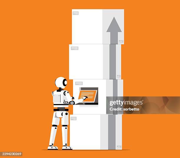 warehouse - trading - decision process automation stock illustrations