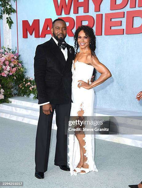 Michael Jai White, Gillian White arrives at the Los Angeles Special Screening Of Netflix's "Why Did I Get Married Again?" at Harmony Gold Preview...