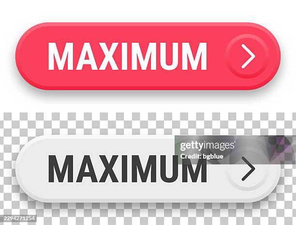 maximum - 3d click web buttons on blank background - maximum security stock illustrations