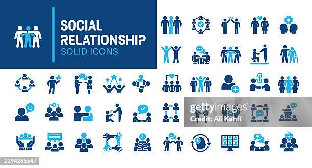 relationship glyph solid icons. containing people, partner, business people solid icons collection. vector illustration. perfect pixel on clean white background - stakeholders stock illustrations