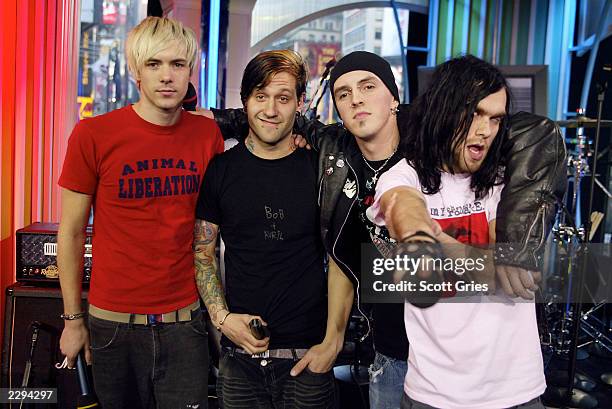 The Used during "Spankin' New Band Week" on TRL and MTV2 at the MTV studios in New York City. January 14, 2003. Photo by Scott Gries/Getty Images