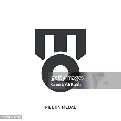 Ribbon Medal glyph solid icon. Solid icon that can be applied anywhere, simple, pixel perfect and modern style. Ribbon Medal glyph solid icon. Solid icon that can be applied anywhere, simple, pixel perfect and modern style.