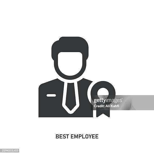best employee glyph solid icon. solid icon that can be applied anywhere, simple, pixel perfect and modern style. - raffle box stock illustrations