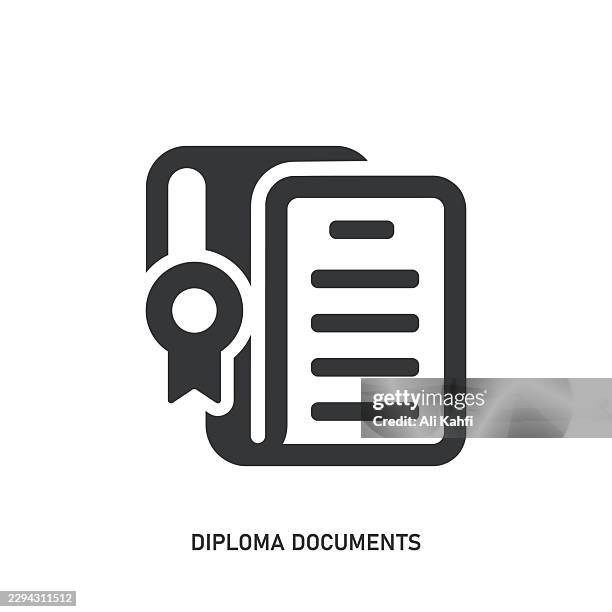 diploma documents glyph solid icon. solid icon that can be applied anywhere, simple, pixel perfect and modern style. - raffle box stock illustrations