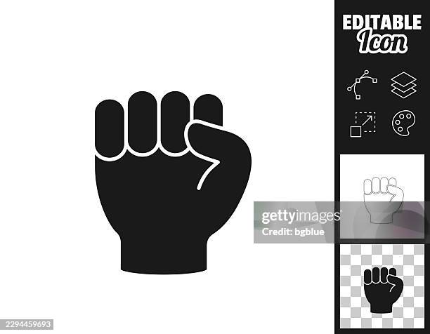 fist. icon for design. easily editable - squeeze stock illustrations