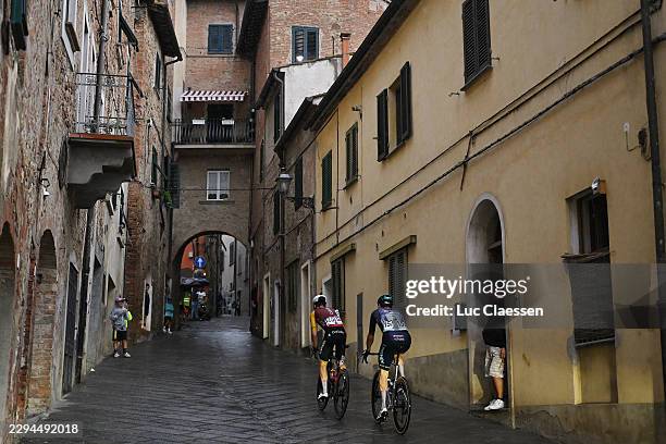 Valentin Ferron of France and Team Cofidis and Samuele Zoccarato of Italy and Team MBH Bank Colpack Ballan CSB compete in the breakaway during the...