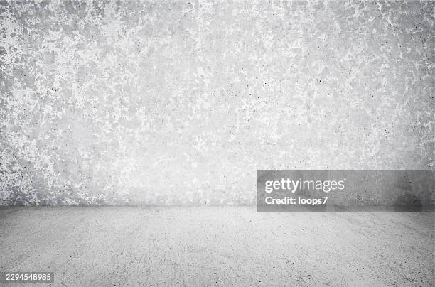 empty gray concrete room with grunge wall and floor - light gray background stock illustrations