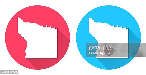 smith county, texas map. round icon with long shadow on red or blue background - blacksmith stock illustrations