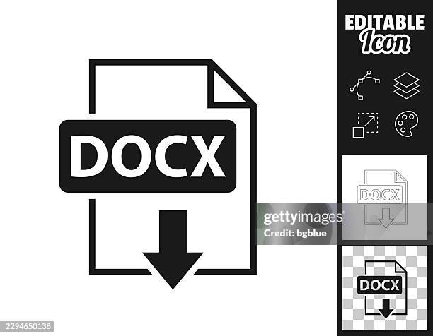 docx file download. icon for design. easily editable - smart office stock illustrations