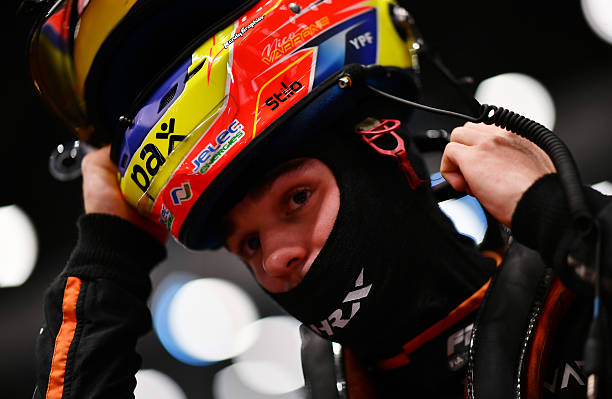 Nico Varrone of Argentina and Van Amersfoort Racing prepares to drive during qualifying ahead of Round 11 Madrid of the Formula 2 Championship at...