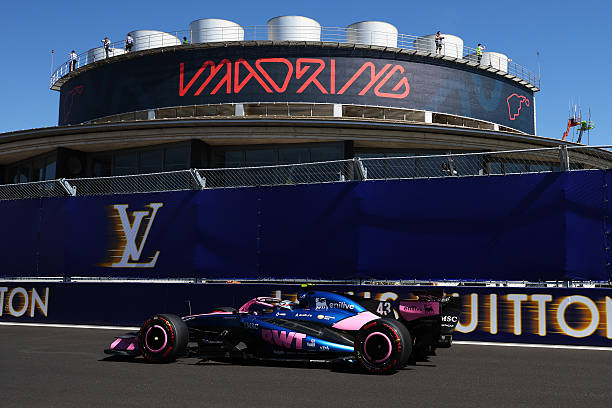 Franco Colapinto of Argentina driving the Alpine F1 A526 Mercedes on track during final practice ahead of the F1 Grand Prix of Spain at Madring on...