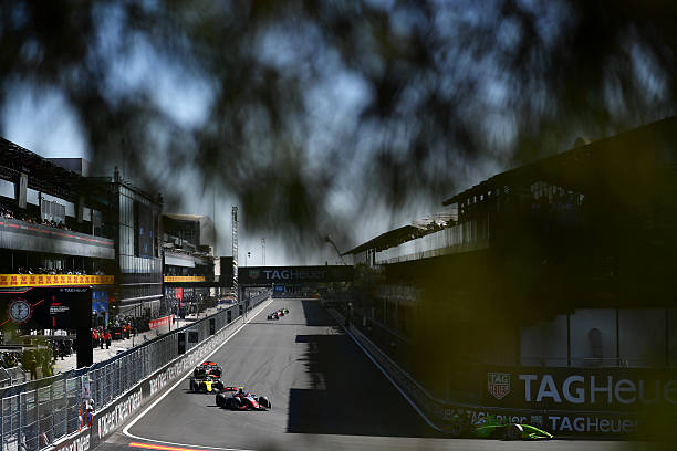 John Bennett of Great Britain and Trident leads Joshua Durksen of Paraguay and Invicta Racing and Nico Varrone of Argentina and Van Amersfoort Racing...