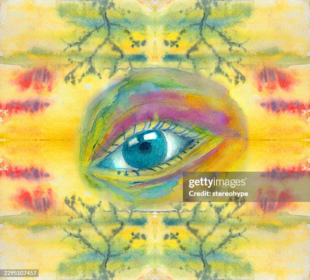 single eye - grief counseling stock illustrations