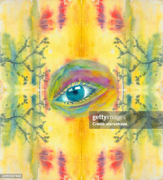 single eye - grief counseling stock illustrations