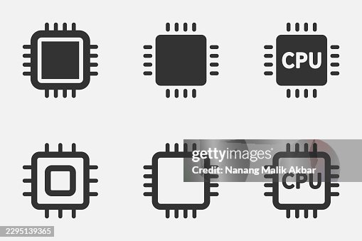 Central processing unit Icon Set Central processing unit Icon Set