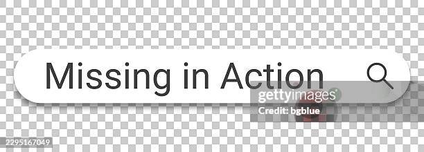missing in action - search bar on transparent background - missing person vector stock illustrations