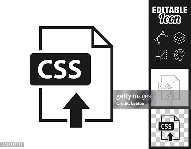 css file upload. icon for design. easily editable - javascript stock illustrations