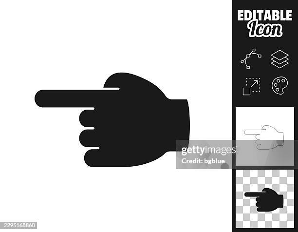 pointing left. icon for design. easily editable - town sign stock illustrations
