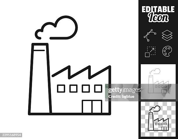 factory. icon for design. easily editable - white empty warehouse stock illustrations