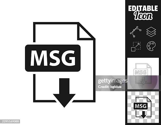 msg message file download. icon for design. easily editable - office automation stock illustrations