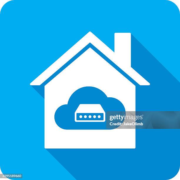 house cloud storage icon silhouette - roofing services stock illustrations