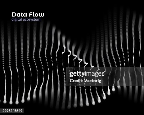 Digital Data Wave Banner With Text Space Digital Data Wave Banner With Text Space